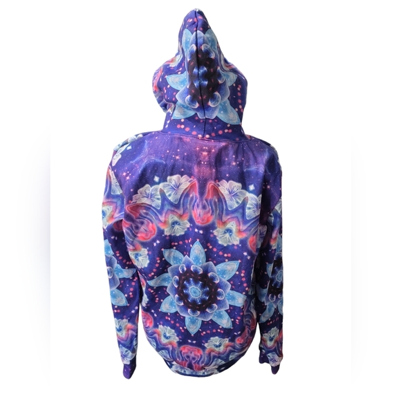 iEDM.COM Hooded Sweatshirt Men's Small. Psychadelic Colors - Picture 3 of 6